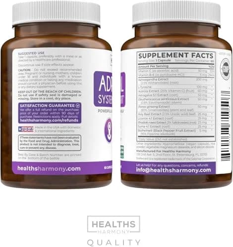 Healths Harmony Adrenal System Support & Cortisol Manager 60 Capsules | Maintain Stress & Cortisol Balance thumbnail 8