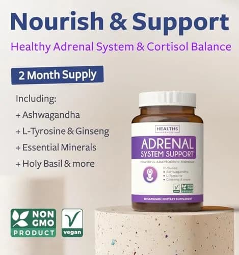 Healths Harmony Adrenal System Support & Cortisol Manager 60 Capsules | Maintain Stress & Cortisol Balance thumbnail 2