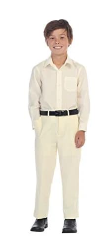 Gioberti Boys' Long Sleeve Dress Shirt Ivory 10 | Classic Fit, All Year Wear thumbnail 3
