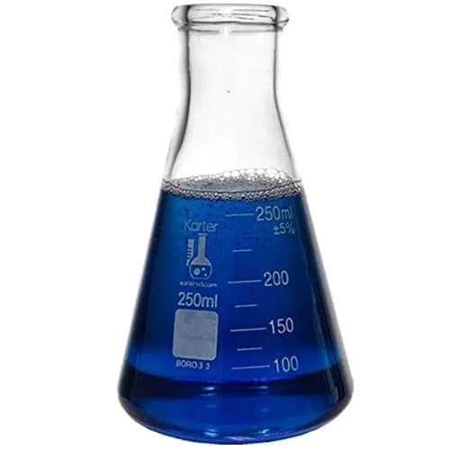 Karter Scientific Glass Erlenmeyer Flask Set with Rubber Stoppers - 3 Sizes - 50, 150 & 250ml | Heavy Duty Borosilicate thumbnail 6