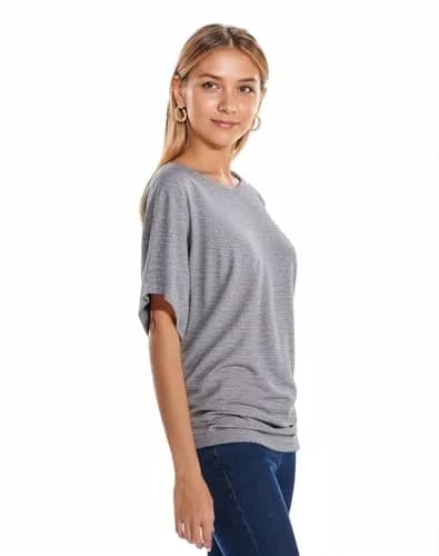 Hybrid & Company Women's Dolman Shirt KT44130 Heather GR S | Casual, Stretchable Summer Top thumbnail 5