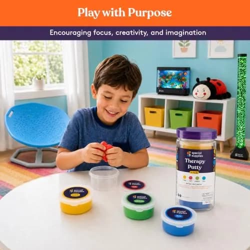 Special Supplies Therapy Putty Kit - 4 Strengths, 3 oz Each Primary Colors | Resistive Hand Exercise & Stress Relief thumbnail 2