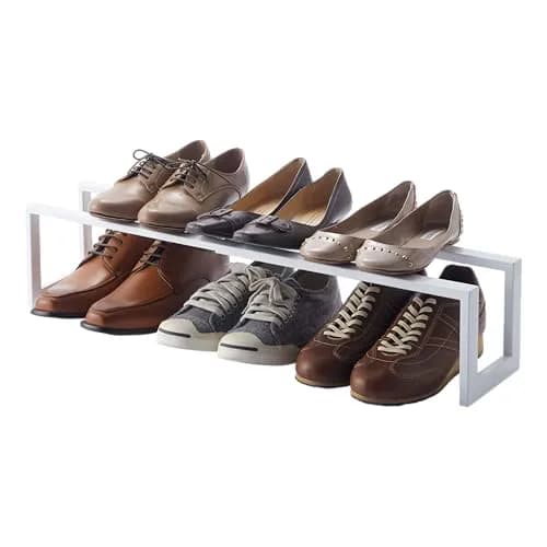 YAMAZAKI Home Line Expanding Shoe Rack, Metal, Adjustable - Single, 6" - Steel - Holds 4 To 8 Shoes thumbnail 1