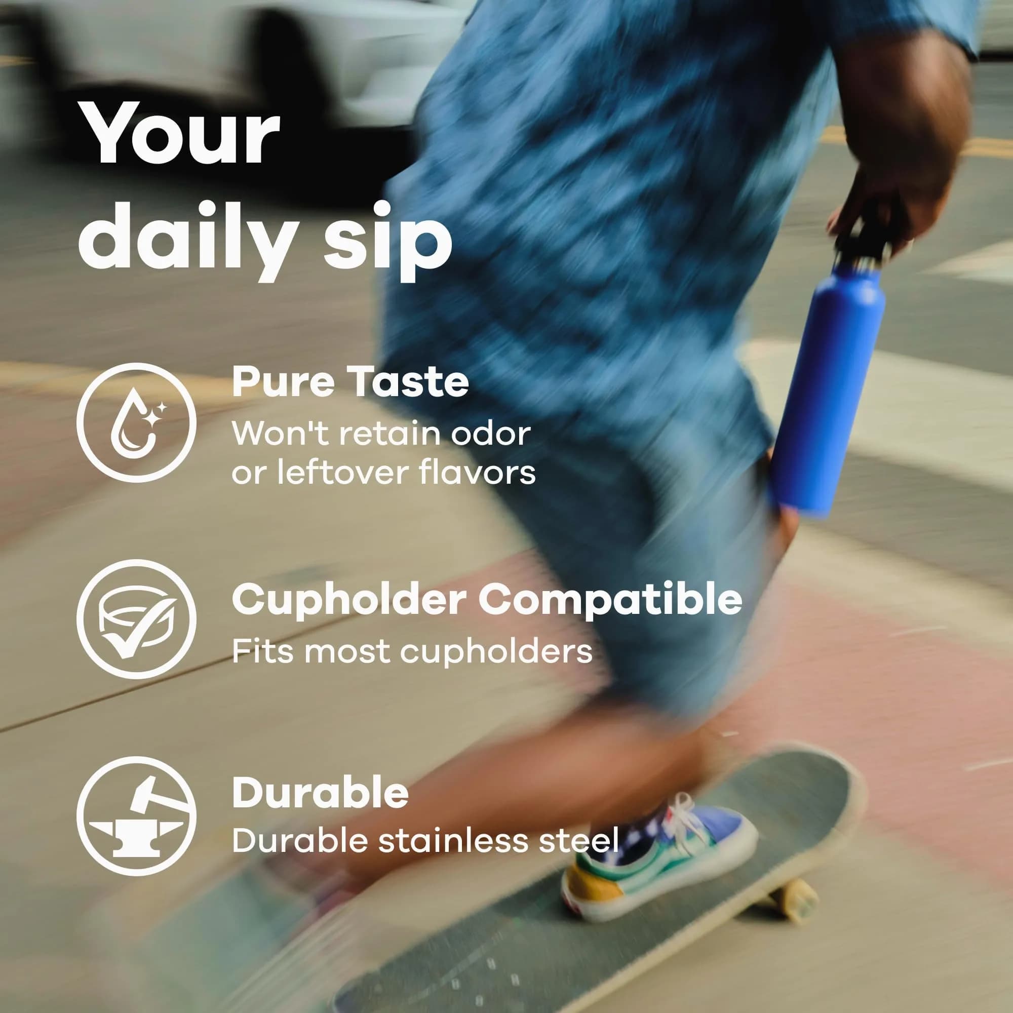 Hydro Flask Water Bottle - Insulated Stainless Steel - Non Spill, Leakproof 710ml (24 Oz) | Keeps Cold 24 Hrs, Hot 12 Hrs - view 6