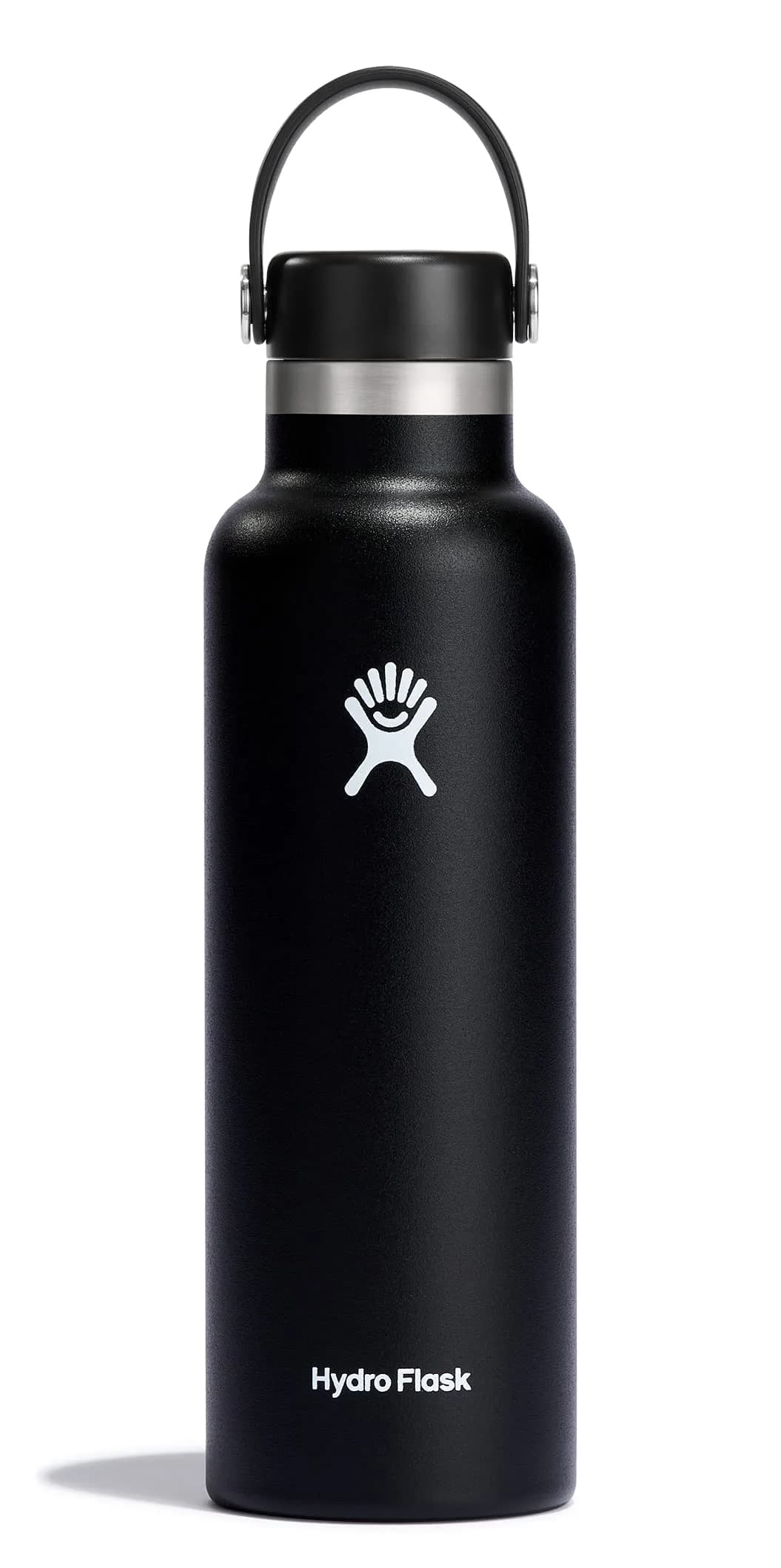 Hydro Flask Standard Mouth 21 Oz Water Bottle - Black | Insulated Stainless Steel, Leakproof - main product image