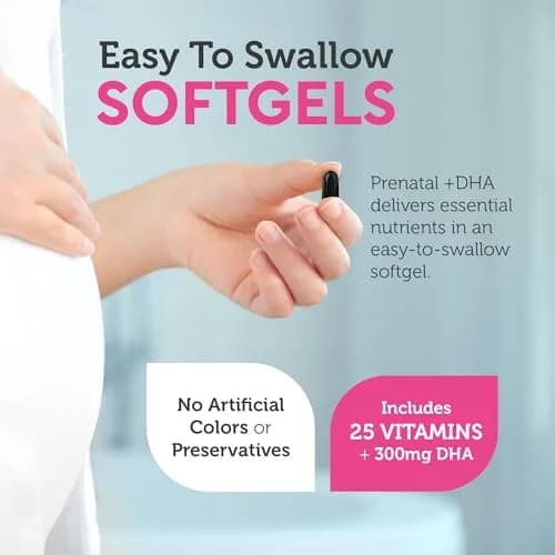 Zahler Prenatal +DHA 300 - Prenatal Vitamin with Methylated Folate & DHA for Pregnant Women - Support for Mom & Baby - 60 Softgels thumbnail 7