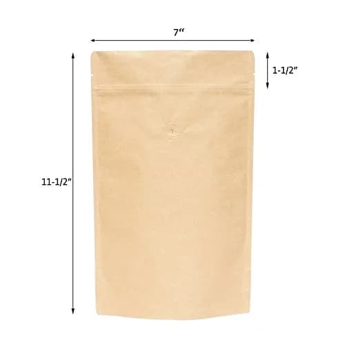 AwePackage 16 oz Food Storage Bag with Zipper & Valve | High Barrier Kraft Pouch for Freshness thumbnail 2