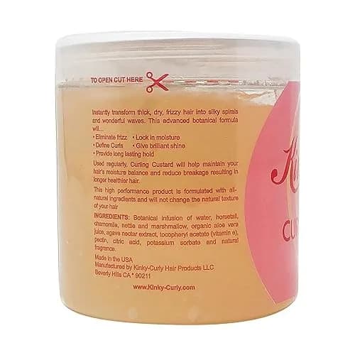Kinky Curly Original Curling Custard Natural Styling Gel 240ml (8 fl oz) Pack of 3 | Defines Curls with Natural Ingredients thumbnail 4