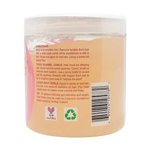 Kinky Curly Original Curling Custard Natural Styling Gel 240ml (8 fl oz) Pack of 3 | Defines Curls with Natural Ingredients thumbnail 3