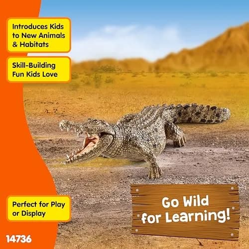 Schleich Wild Life Crocodile Toy Figurine | Realistic Animal Play for Kids 3+ thumbnail 5