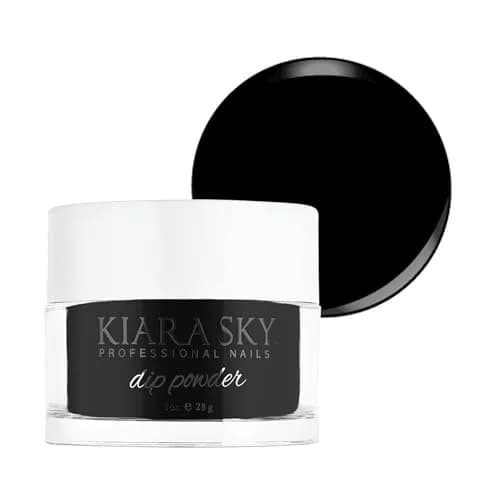 Kiara Sky Dip Powder, Black To Black, 28g (1oz) | Long-lasting, lightweight nails with vitamins thumbnail 1