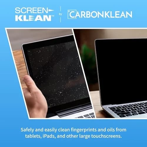 CarbonKlean ScreenKlean Tablet Screen Cleaner, Injected Black | Reusable, Microfiber, 150+ Uses thumbnail 2