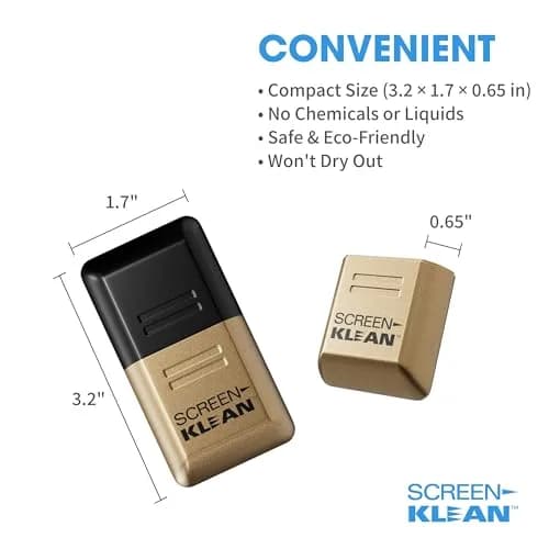 CarbonKlean ScreenKlean Electroplated Gold 1 Count | Reusable & Portable Screen Cleaner thumbnail 6
