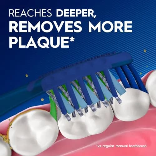Oral-B Pro Clean Cross Action Toothbrushes, Deep Plaque Removal, 6 Count | Soft Bristles for Deep Clean & Gum Care thumbnail 3