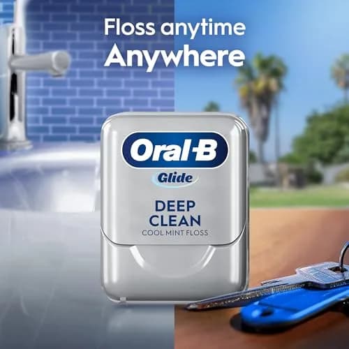 Oral-B Glide Deep Clean Dental Floss, Cool Mint, 6 Pack (787.4 ft Total) | Dentist Recommended for Plaque Removal thumbnail 7