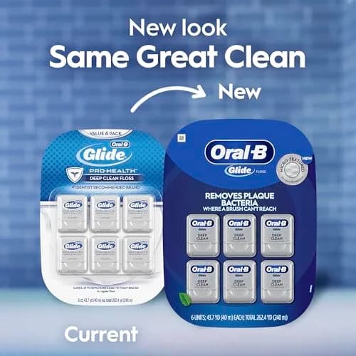 Oral-B Glide Deep Clean Dental Floss, Cool Mint, 6 Pack (787.4 ft Total) | Dentist Recommended for Plaque Removal thumbnail 9