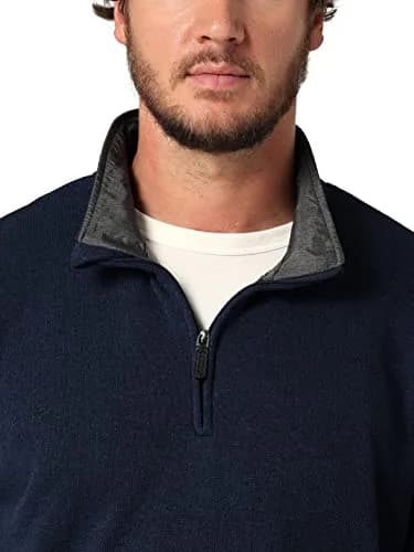 Wrangler Authentics Long Sleeve Fleece Quarter-zip, Mood Indigo, 3X-Large | Classic Warmth & Comfort for Men thumbnail 2