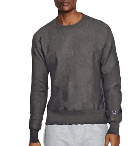 Champion Reverse Weave Sweatshirt, Granite Heather, S | Heavyweight Crew Neck for Men thumbnail 1