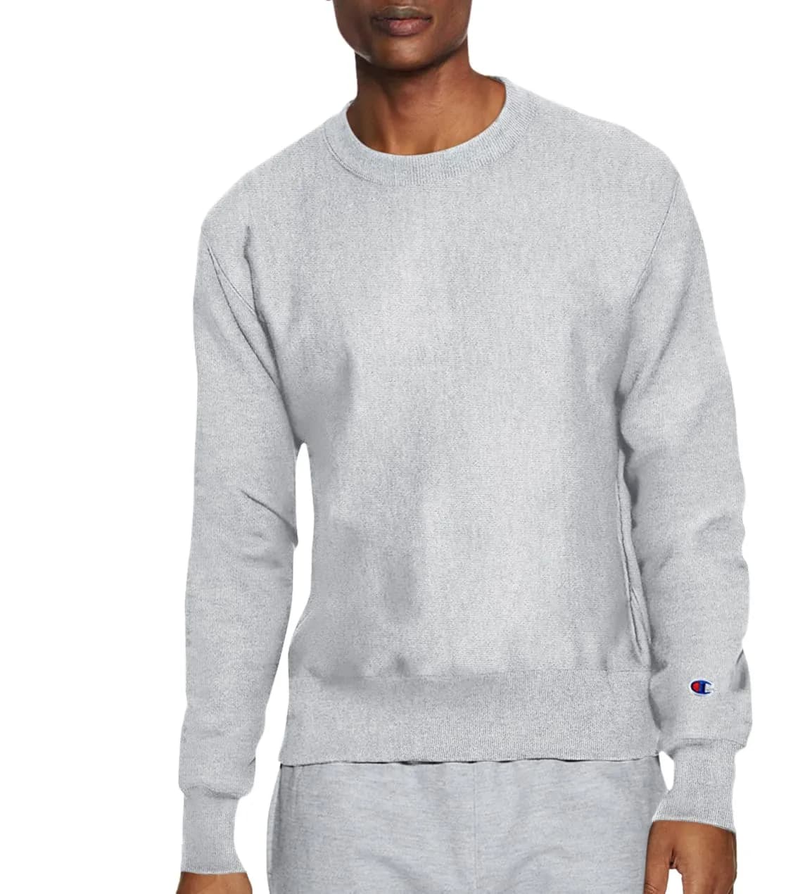 Champion Reverse Weave Crew Sweatshirt Gfs Silver Grey Large | Heritage Heavyweight Comfort