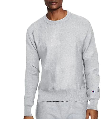 Champion Reverse Weave Crew Sweatshirt Gfs Silver Grey Large | Heritage Heavyweight Comfort thumbnail 1