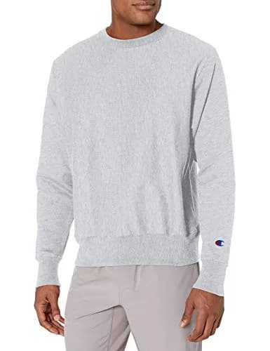 Champion Reverse Weave Crew Sweatshirt Gfs Silver Grey Large | Heritage Heavyweight Comfort thumbnail 2