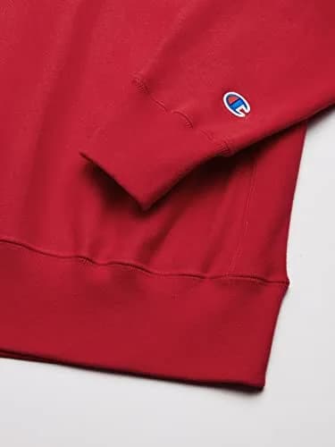 Champion Men's Reverse Weave Sweatshirt, Team Red Scarlet, Large | Heritage Heavyweight Crew for Street & Sports thumbnail 3
