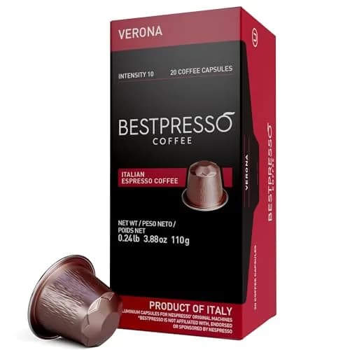 Bestpresso Verona High Intensity Arabica Coffee Capsules | Certified Kosher, 120 Pods in 6 Boxes thumbnail 1