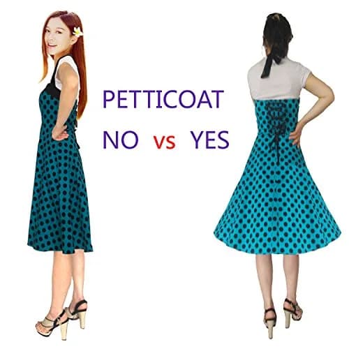 Shimaly Women's 50s Vintage Rockabilly Petticoat 26" Black | Classic Fluff & Puff thumbnail 3