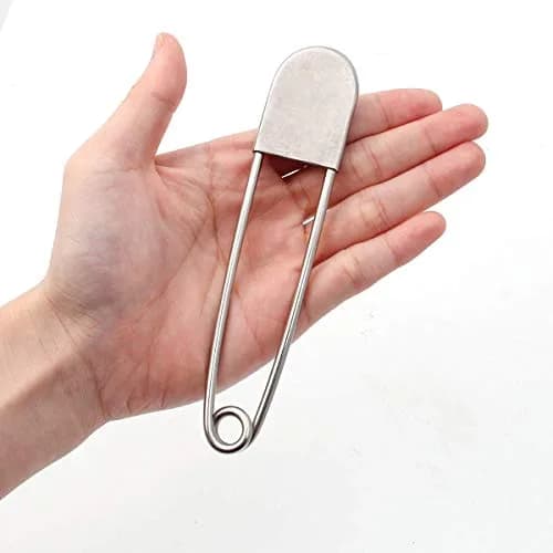 Coitak Large Safety Pins 5 inch (12.7 cm) 10 PCS Stainless Steel | Heavy Duty XL Laundry Pins for Blankets thumbnail 3