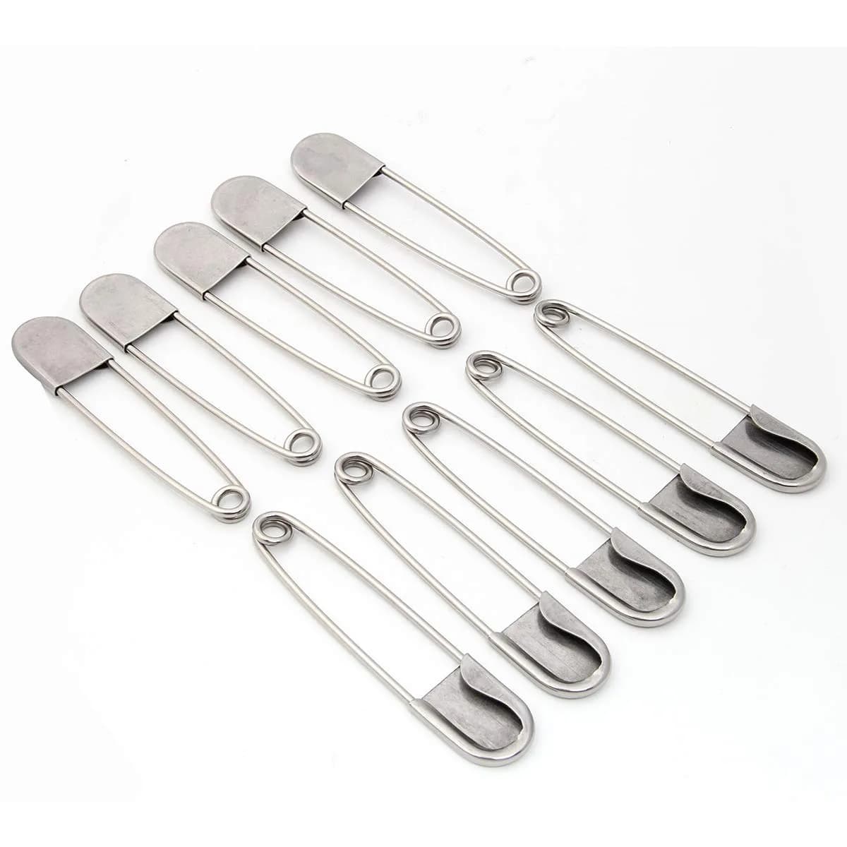 Coitak Large Safety Pins 5 inch (12.7 cm) 10 PCS Stainless Steel | Heavy Duty XL Laundry Pins for Blankets - view 4