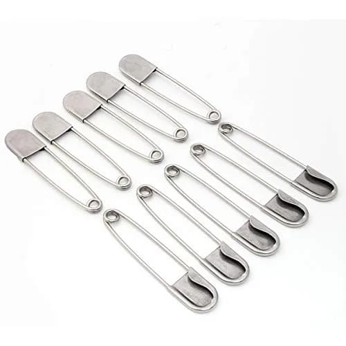 Coitak Large Safety Pins 5 inch (12.7 cm) 10 PCS Stainless Steel | Heavy Duty XL Laundry Pins for Blankets thumbnail 4