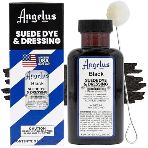 Angelus Black Suede Dye 88.7 ml (3 oz) | Restores Faded Suede & Nubuck thumbnail 1