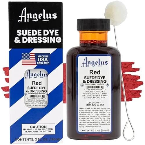 Angelus Red Suede Dye 88.7 ml (3 oz) | Restores & Enhances Nappy Leather thumbnail 1