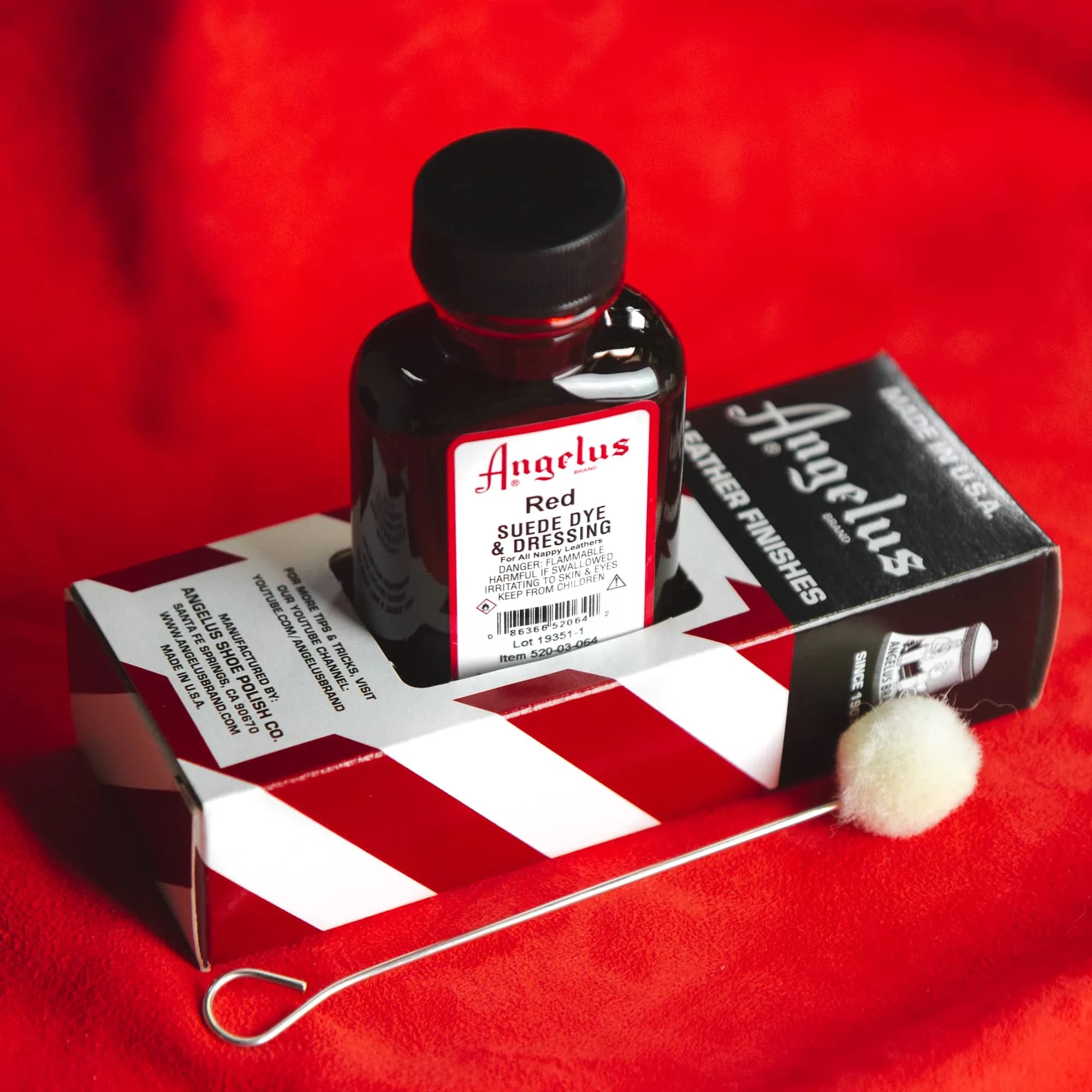 Angelus Red Suede Dye 88.7 ml (3 oz) | Restores & Enhances Nappy Leather - view 3