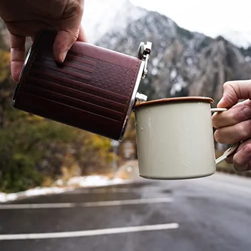 Future Hydrate Leather American Flag Hip Flask 8oz | Leak Proof Food Grade Stainless Steel thumbnail 3