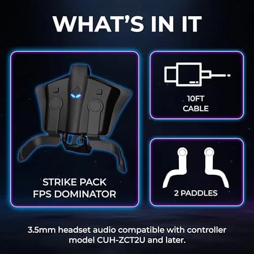 Collective Minds Strike Pack FPS Dominator for PS4 | Wired Controller MOD Kit with 2 Remappable Paddles & Built-In Mods thumbnail 4
