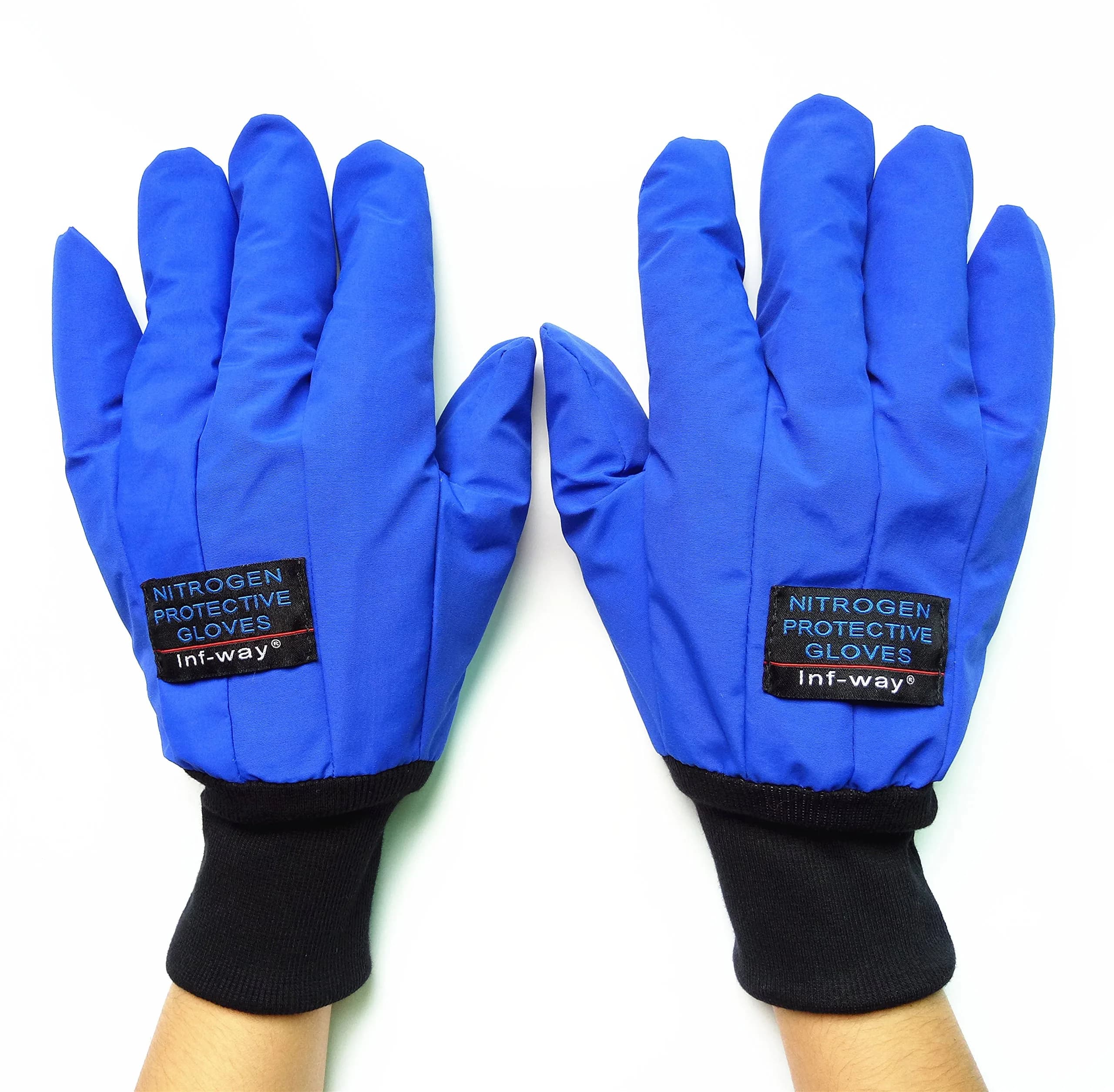 Inf-way Cryogenic Gloves Blue Wrist Length/13" | EN 511 Certified for -268°C Protection