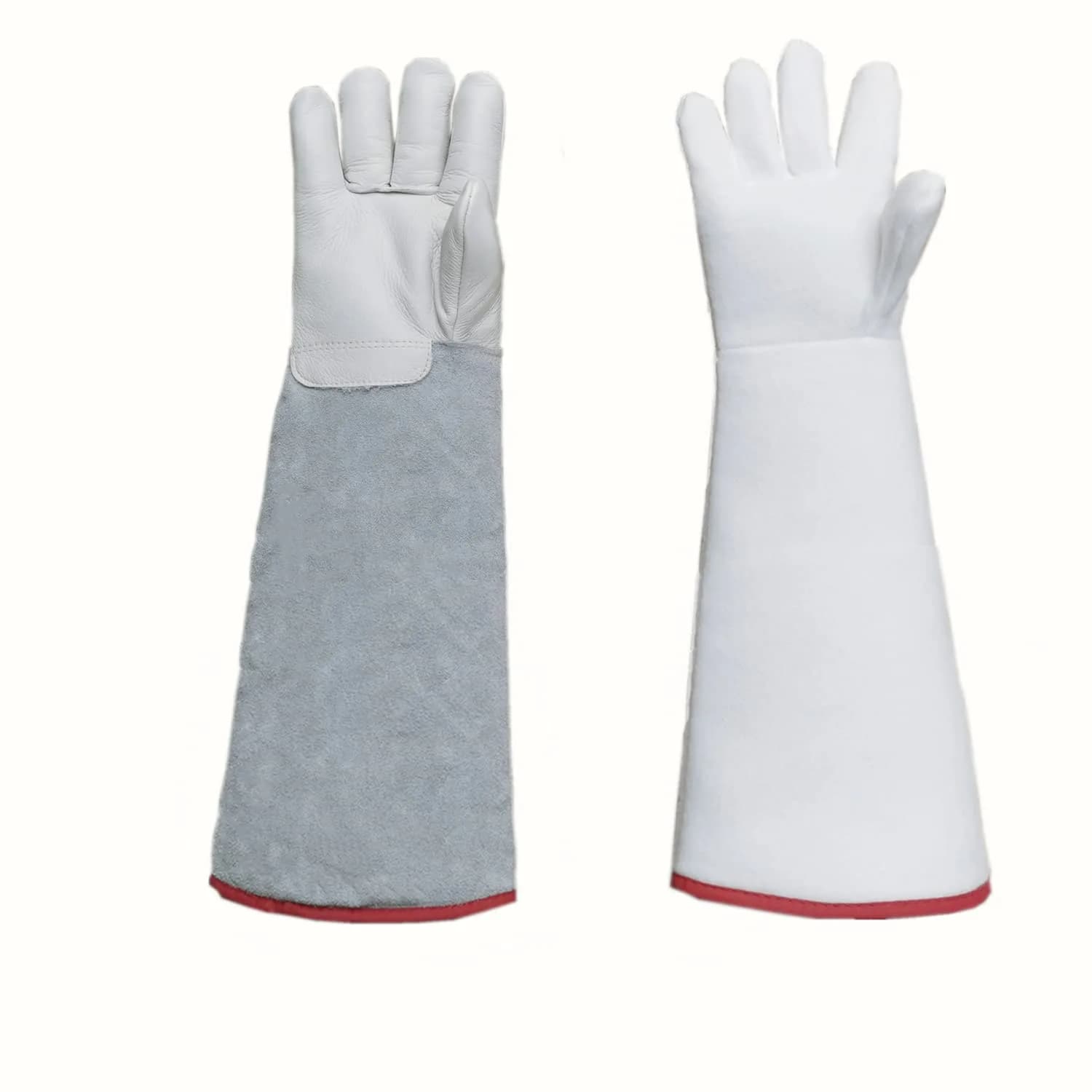 Inf-way White Shoulder Length Cryogenic Gloves - 24.5" for Extreme Cold Protection — White Shoulder Length/24.5"