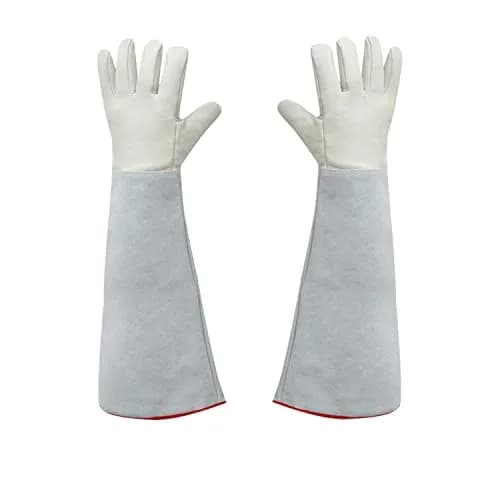 Inf-way White Shoulder Length Cryogenic Gloves - 24.5" for Extreme Cold Protection thumbnail 2