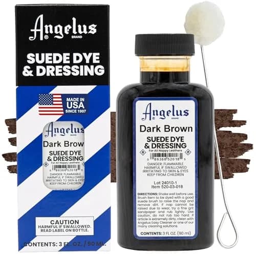 Angelus Dark Brown Suede Dye 88.7 ml (3 oz) | Restores Nappy & Smooth Leathers thumbnail 1