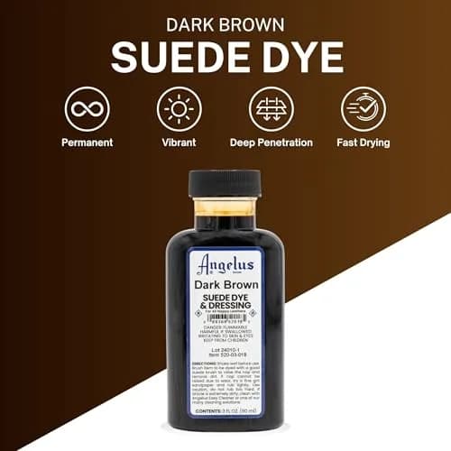 Angelus Dark Brown Suede Dye 88.7 ml (3 oz) | Restores Nappy & Smooth Leathers thumbnail 2