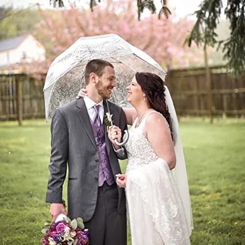 totes Clear Bubble Umbrella – Transparent Dome Coverage – 130 cm (51 inches) Canopy | Windproof & Rainproof for Everyday Protection thumbnail 5