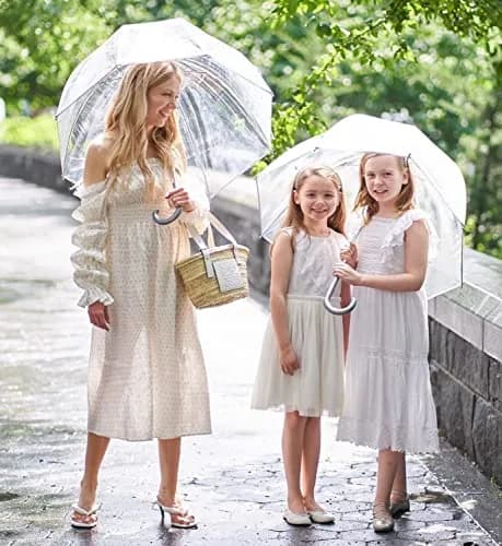 totes Clear Bubble Umbrella – Transparent Dome Coverage – 130 cm (51 inches) Canopy | Windproof & Rainproof for Everyday Protection thumbnail 6