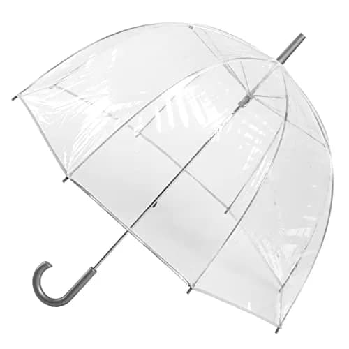 totes Clear Bubble Umbrella – Transparent Dome Coverage – 130 cm (51 inches) Canopy | Windproof & Rainproof for Everyday Protection thumbnail 1