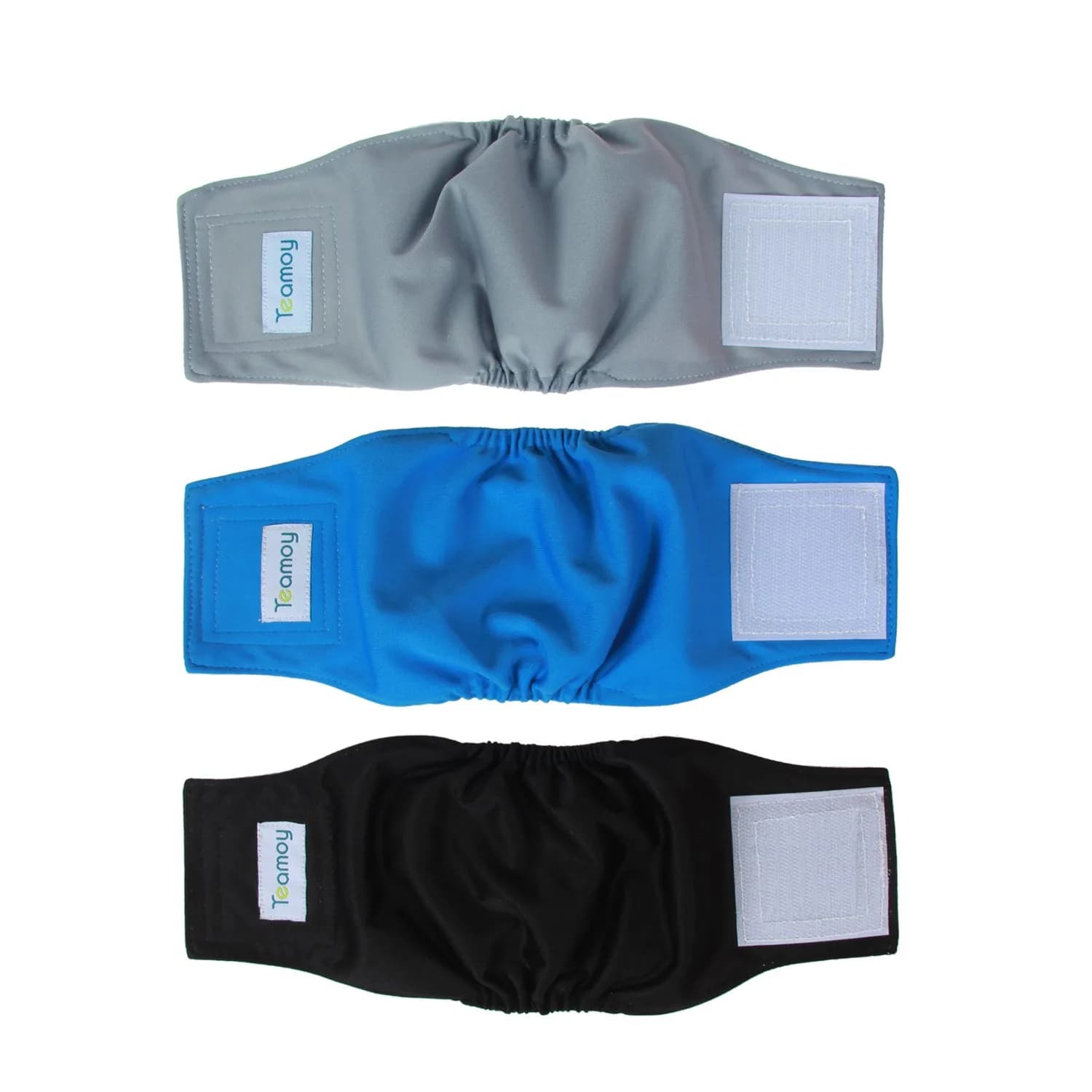 Teamoy Male Dog Belly Band Reusable Wrap Diapers 3 Pack X-Small 7"-9" Waist | Washable Puppy Belly Bands for Male Dogs