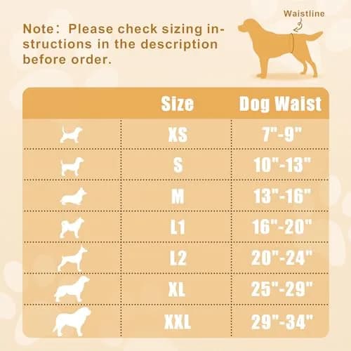 Teamoy Male Dog Belly Band Reusable Wrap Diapers 3 Pack X-Small 7"-9" Waist | Washable Puppy Belly Bands for Male Dogs thumbnail 5