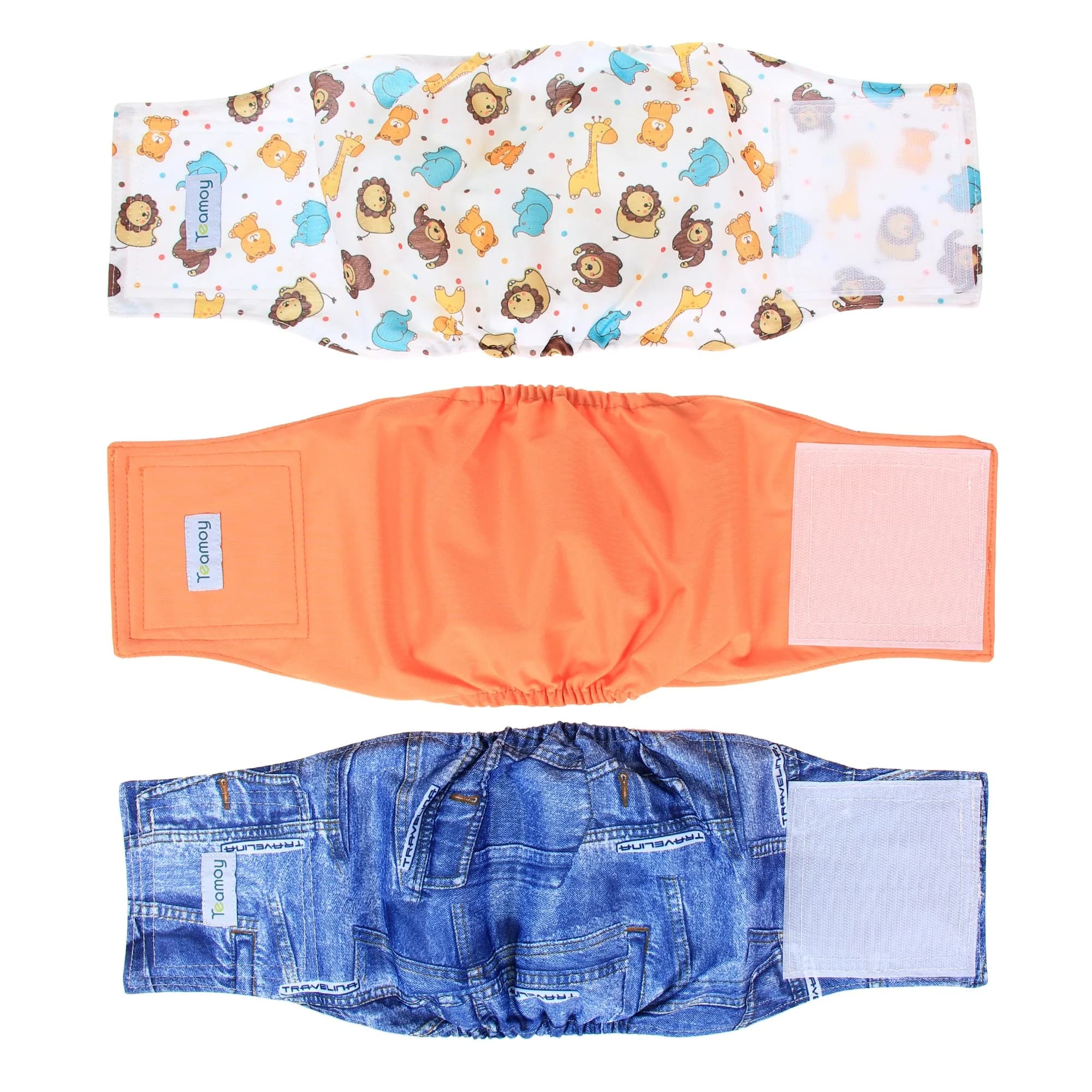 Teamoy Reusable Male Dog Belly Band, Wrap Dog Diapers, Pack of 3, Medium | Leak-Proof, Adjustable Fit for Male Dogs
