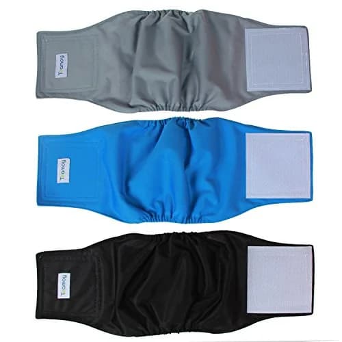 Teamoy Male Dog Belly Band, Reusable Wrap Dog Diapers, Pack of 3, Medium | Leak-Proof & Washable for Male Dogs thumbnail 1