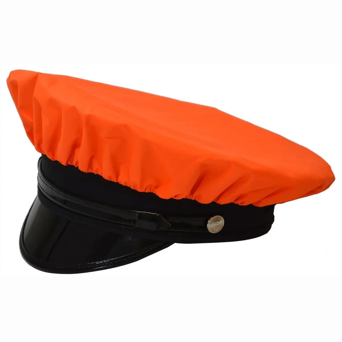 Petra Roc Reversible Rain Cap for Officer Hats | Waterproof Nylon, One Size, Orange/Black
