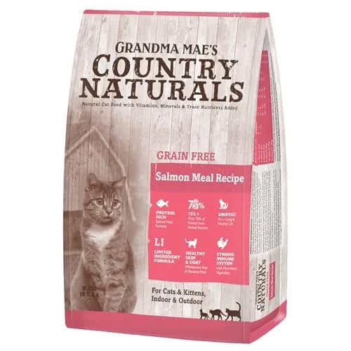 Grandma Mae’s Country Naturals Dry Cat Food, Grain Free Salmon | Nutrient Dense & USA Made thumbnail 1